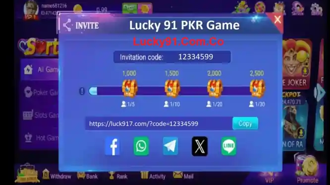 Lucky 91 invite