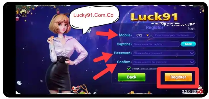 Register Lucky 91
